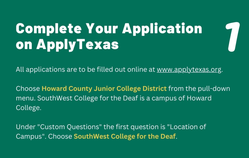 Complete your application on applytexas