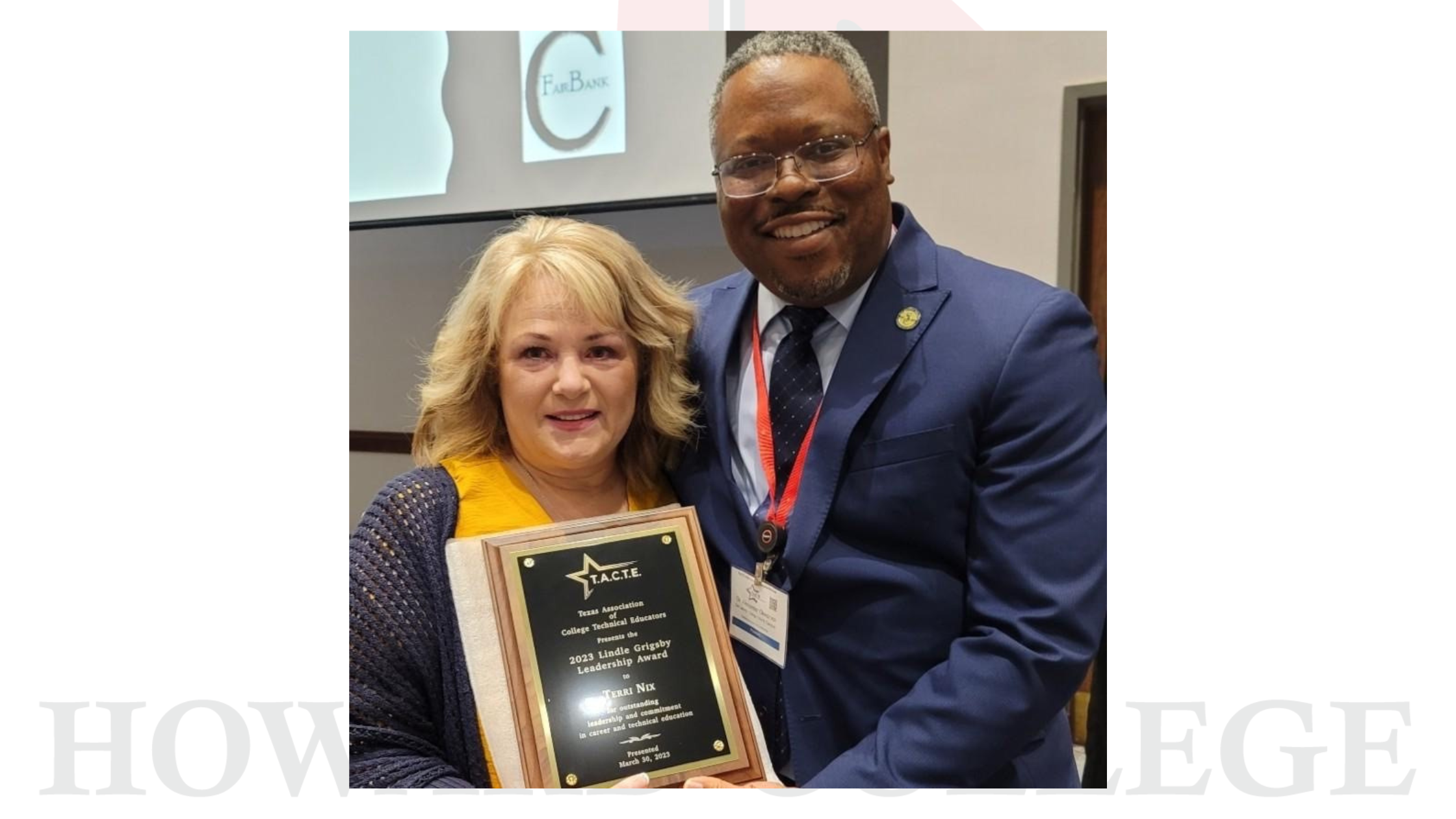 Read more about the article Howard College Associate Professor Receives Lindle Grigsby Leadership Award