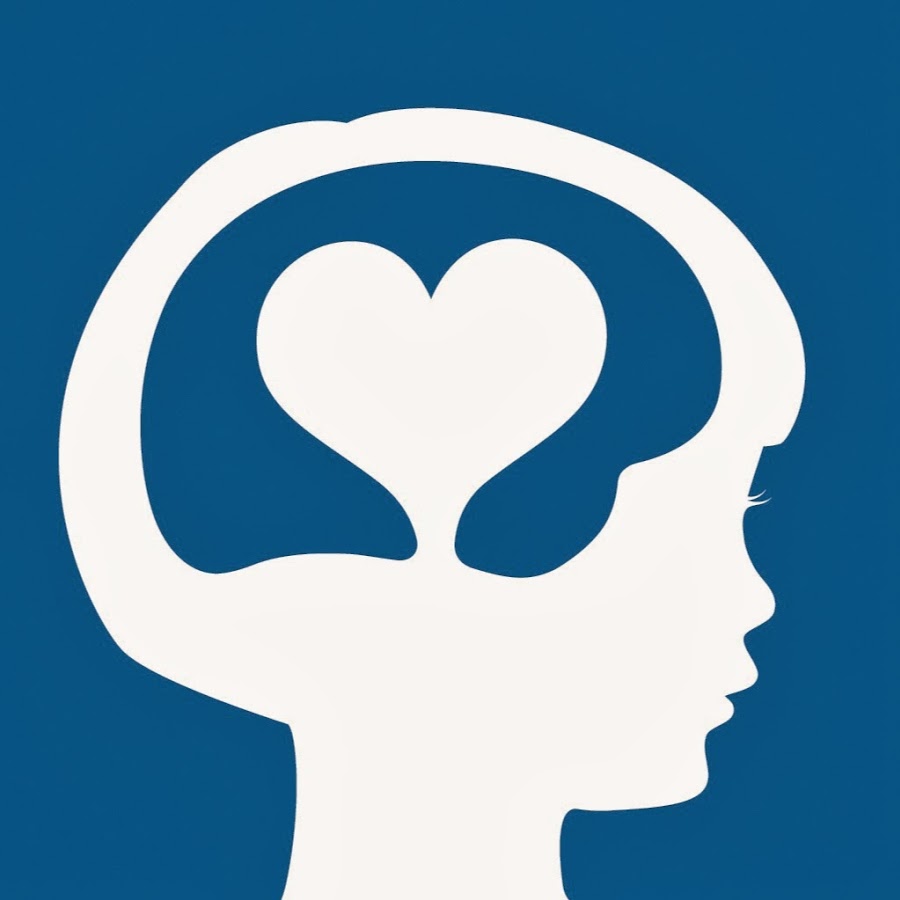 Icon of young girl's silhouette with a heart